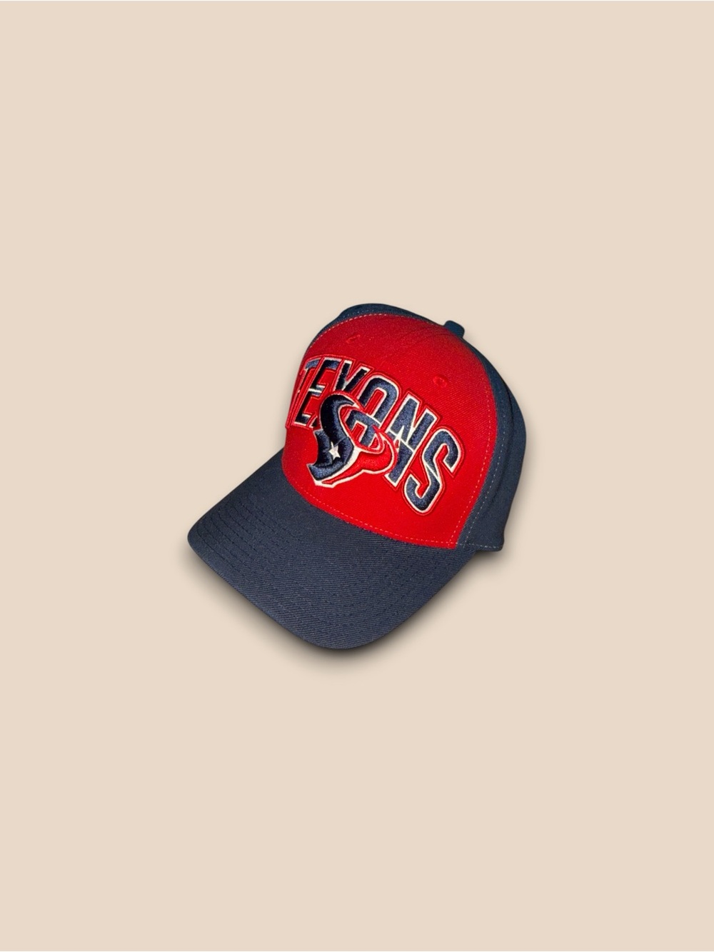 Houston Texans NFL New Era 39THIRTY Neo Men's Flex Hat Cap Red/Navy S/M NWT